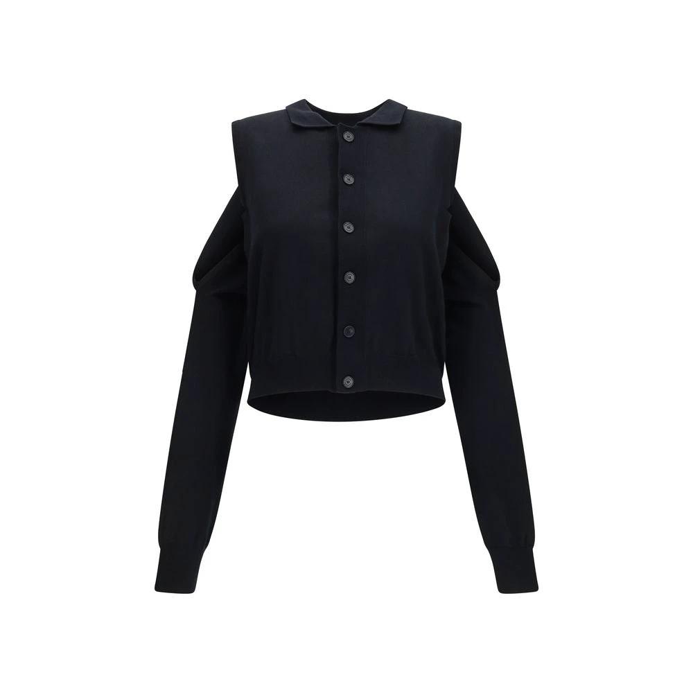 ALAINPAUL Black Cotton Cardigan