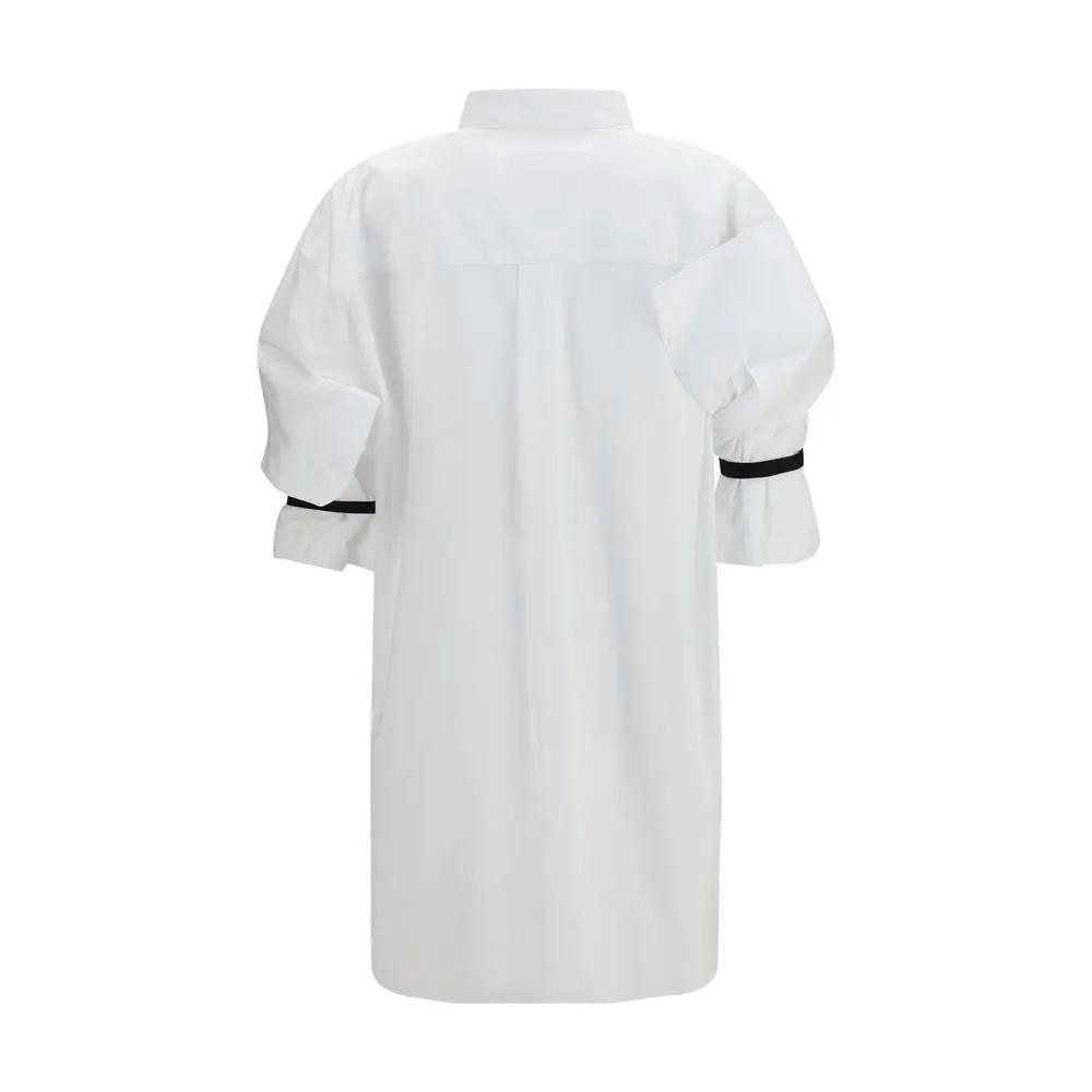 ALAINPAUL Chemise blanche à manches courtes en coton