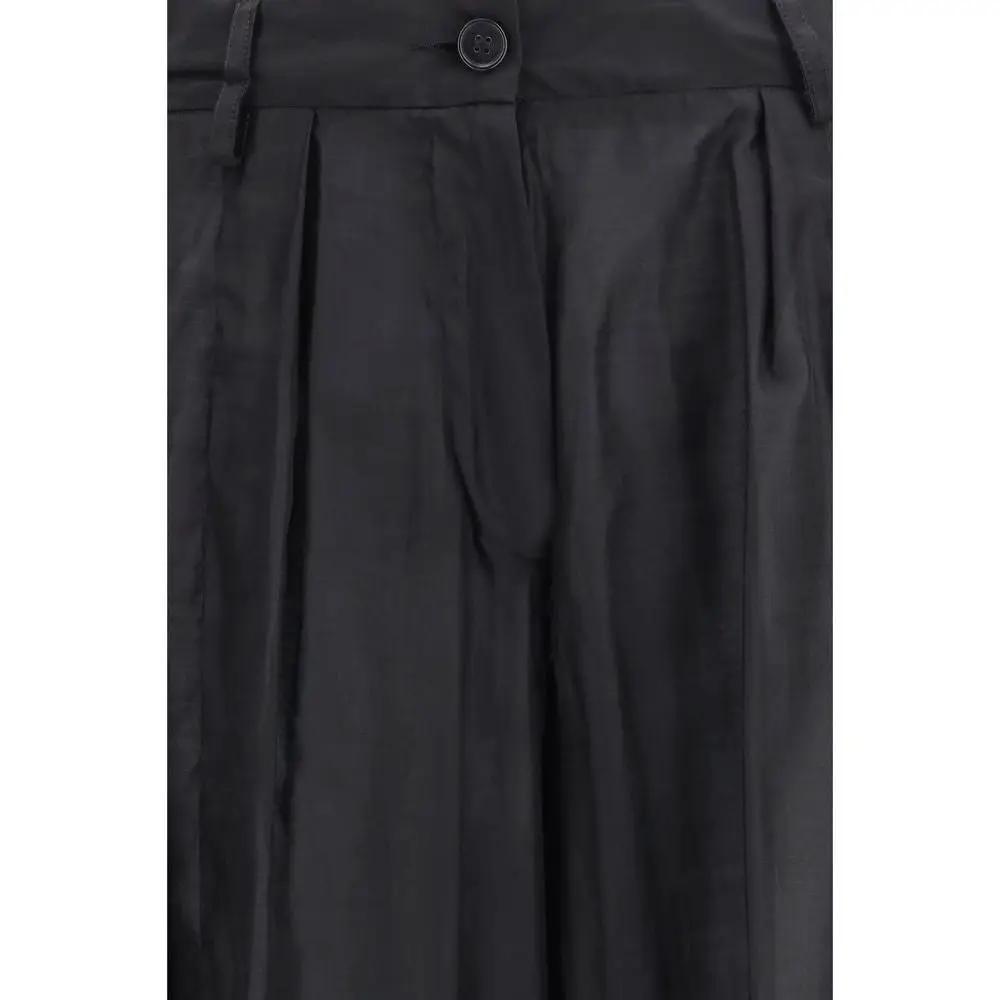 The Latest Black Polyester Casual Pants