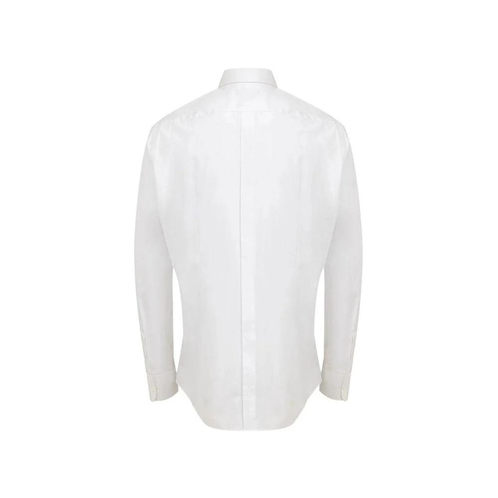 Men’s White Cotton Dress Shirt – Dolce & Gabbana Luxury Classic Shirt Made in Italy