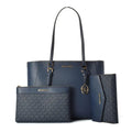 Women’s Blue Leather Tote Bag – Michael Kors Designer Everyday Handbag