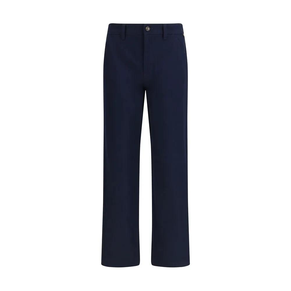 Pantalon chino Burberry bleu en coton