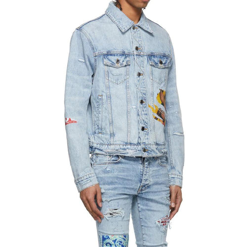 Veste en jean Amiri en coton bleu