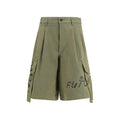 Comme Des Garçons Bicolor Cotton Bermuda Shorts