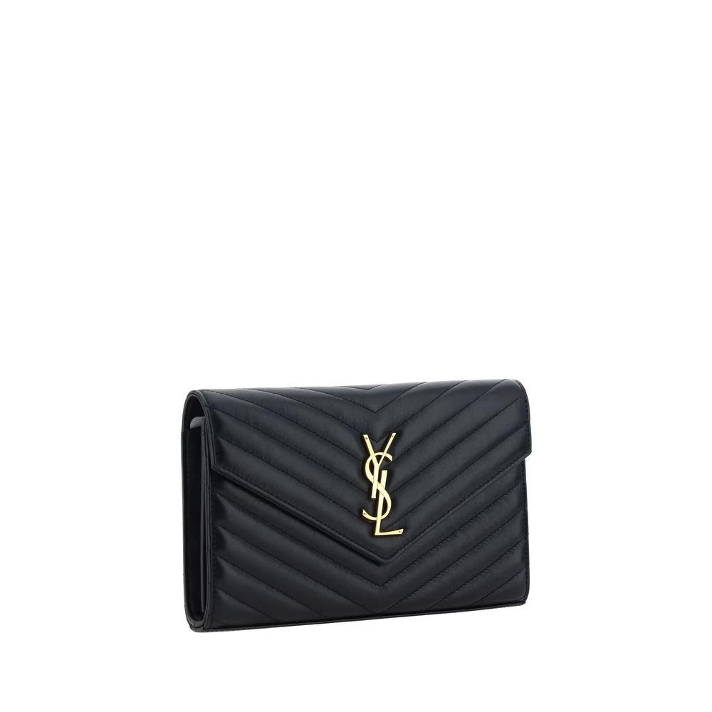 Saint Laurent Black Lamb Ovis Aries Aries Shoulder Bag
