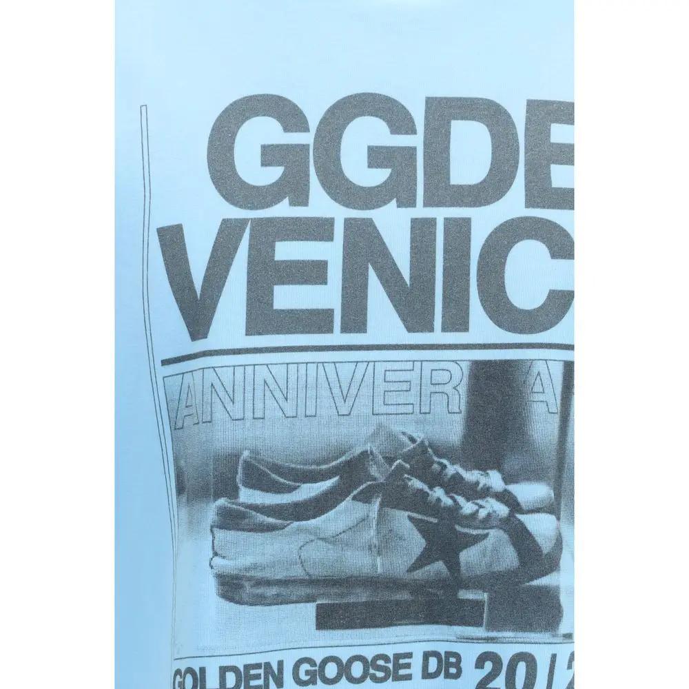 T-shirt en coton bleu Golden Goose