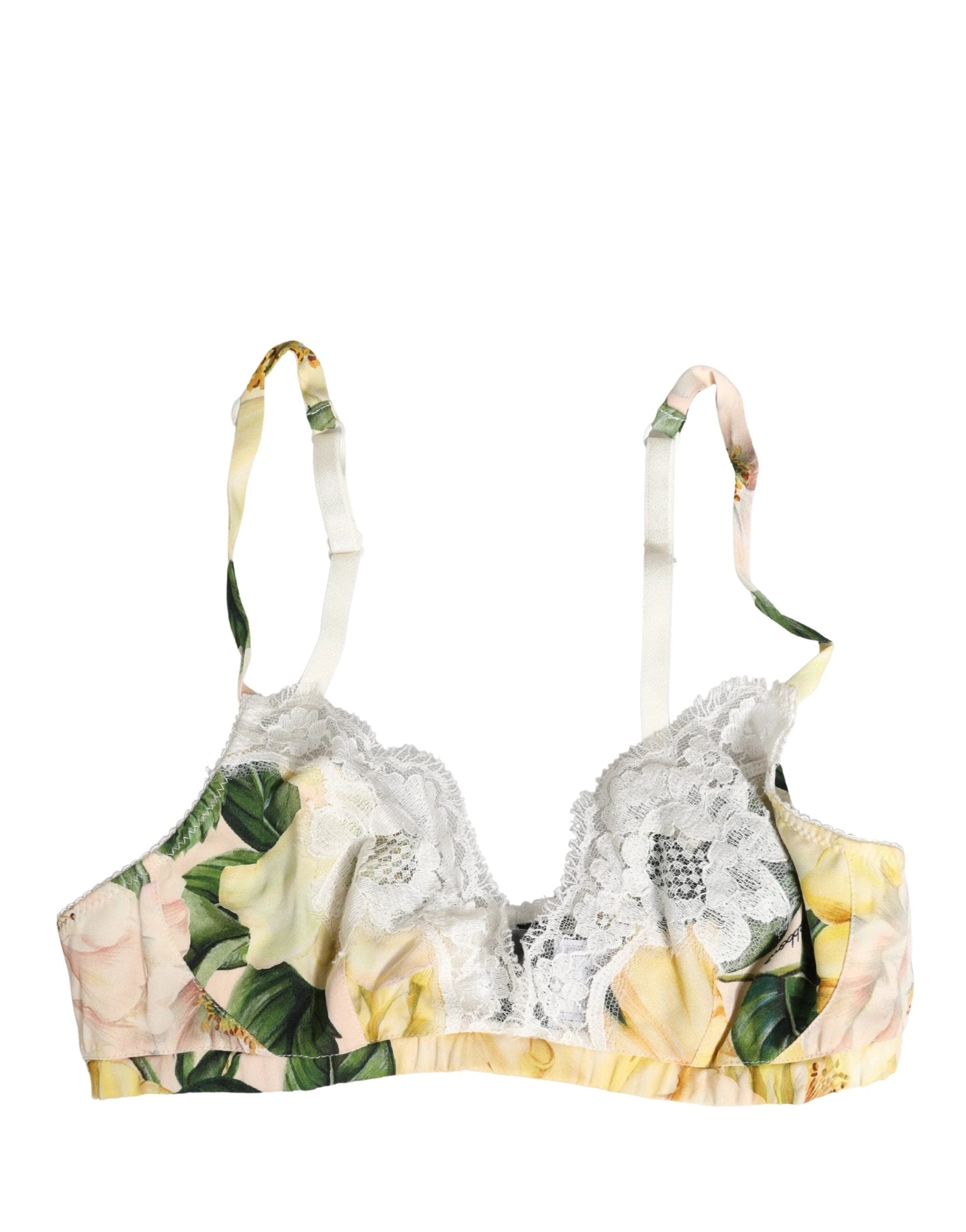Soutien-gorge Dolce & Gabbana à bonnets souples imprimé floral multicolore