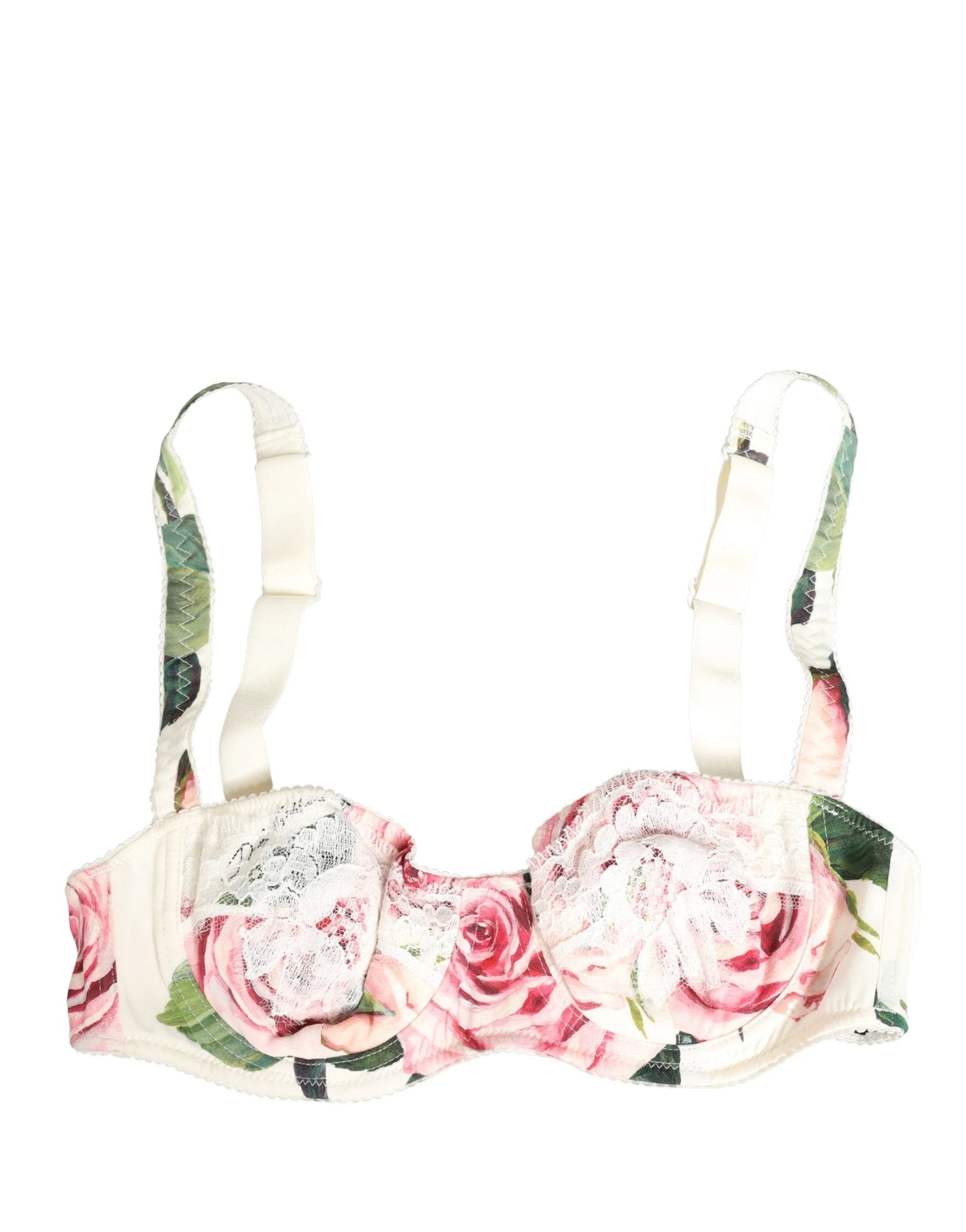 Sous-vêtement à armatures semi-rembourré fleuri multicolore Dolce & Gabbana