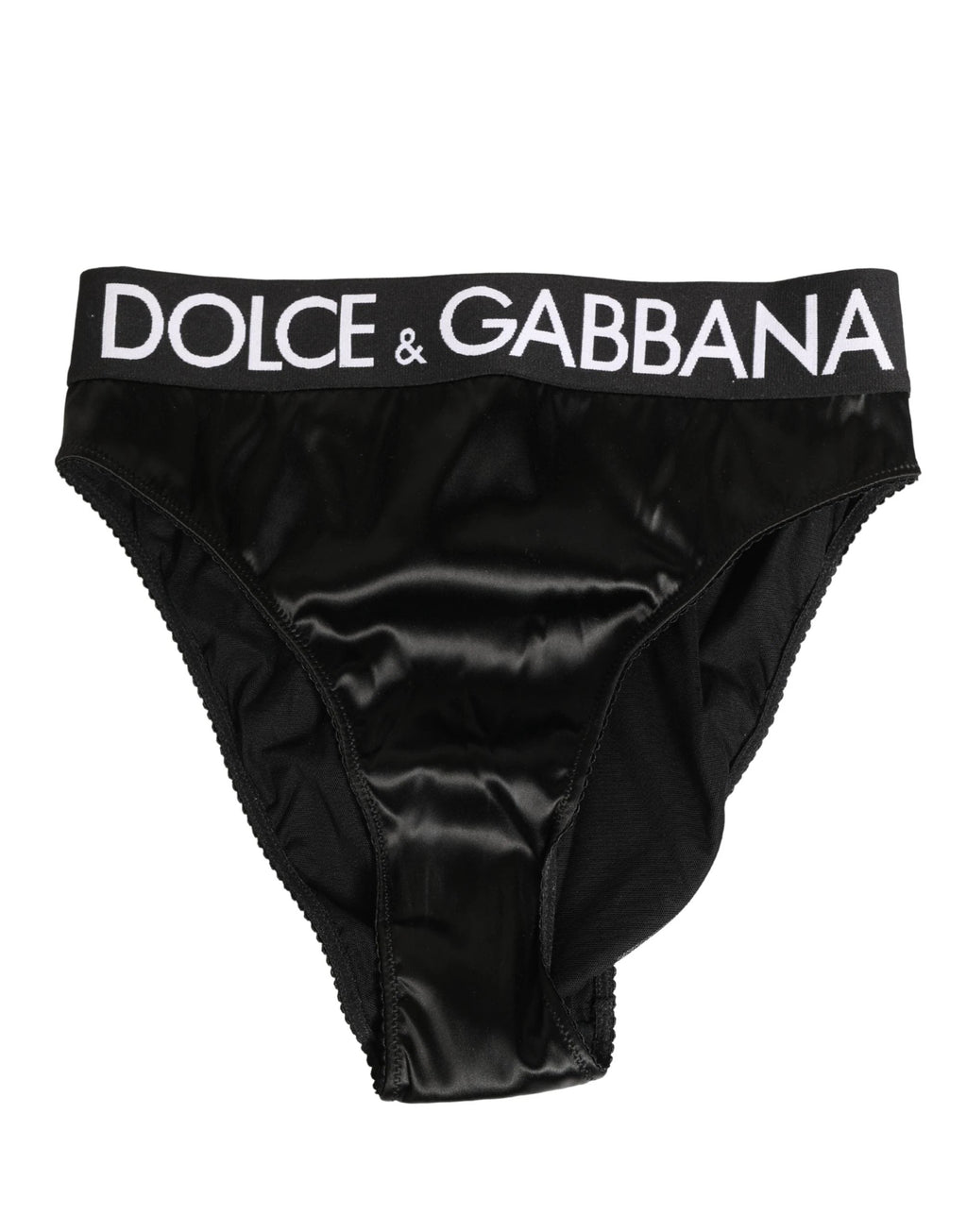 Culotte taille haute soie noire femme – Dolce & Gabbana lingerie satin
