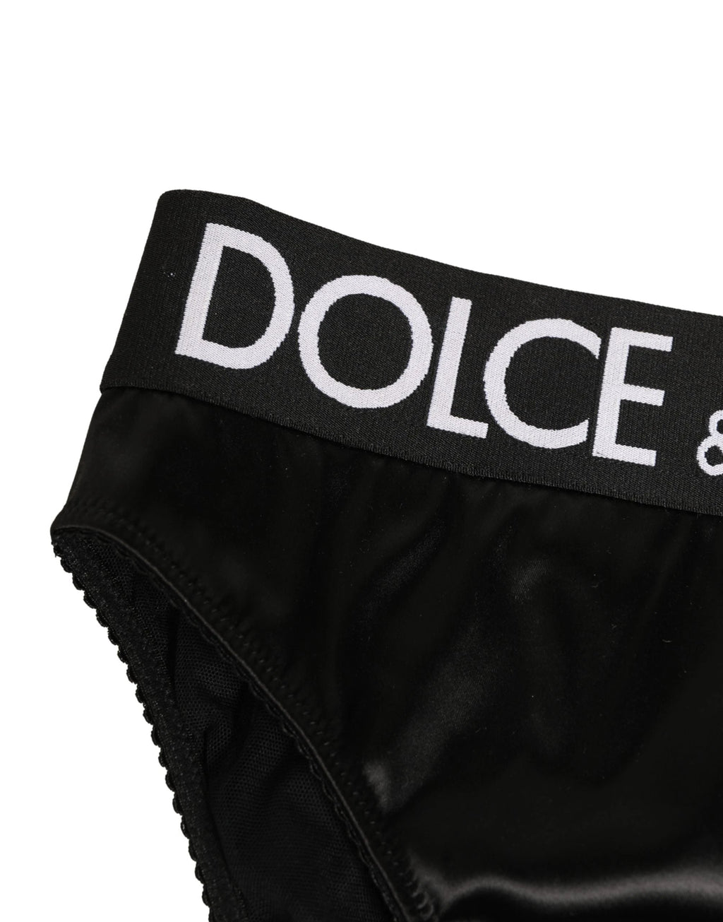 Culotte taille haute soie noire femme – Dolce & Gabbana lingerie satin