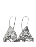 Dolce & Gabbana Metallic Silver Sleeveless Bustier Cropped Top