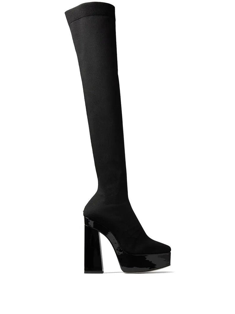 Women’s Black Over-the-Knee Boots – Jimmy Choo Gio 140 Stretch Boots