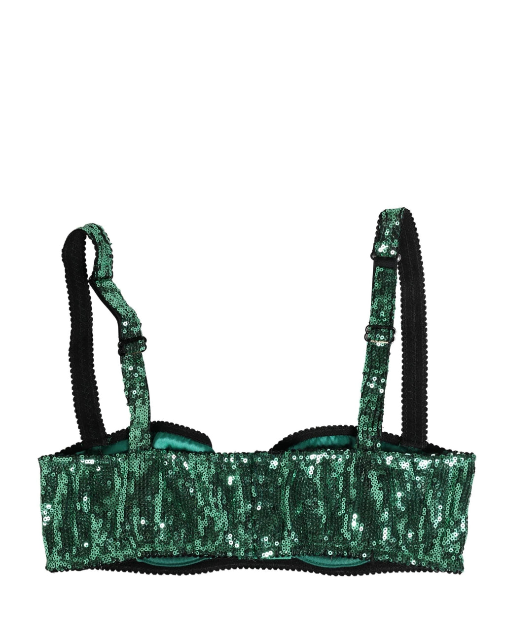 Soutien-gorge balconnet Dolce & Gabbana en nylon vert à sequins