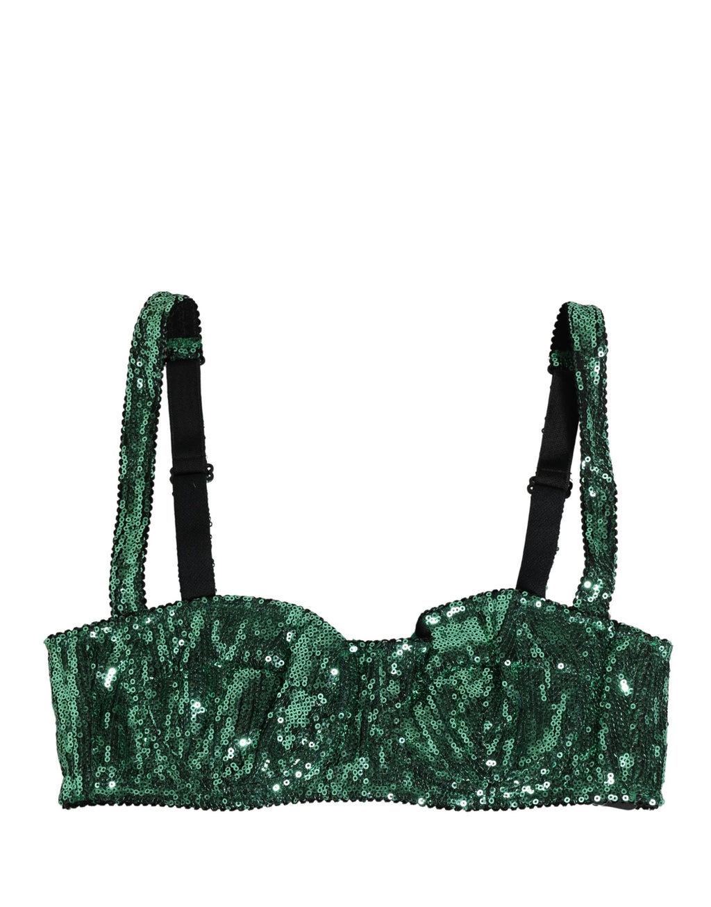 Soutien-gorge balconnet Dolce & Gabbana en nylon vert à sequins