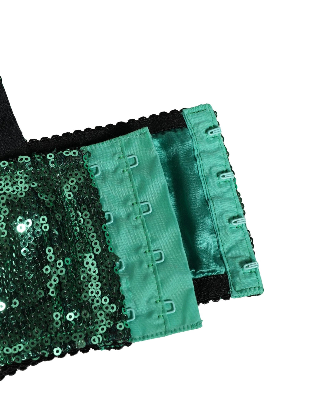Soutien-gorge balconnet Dolce & Gabbana en nylon vert à sequins