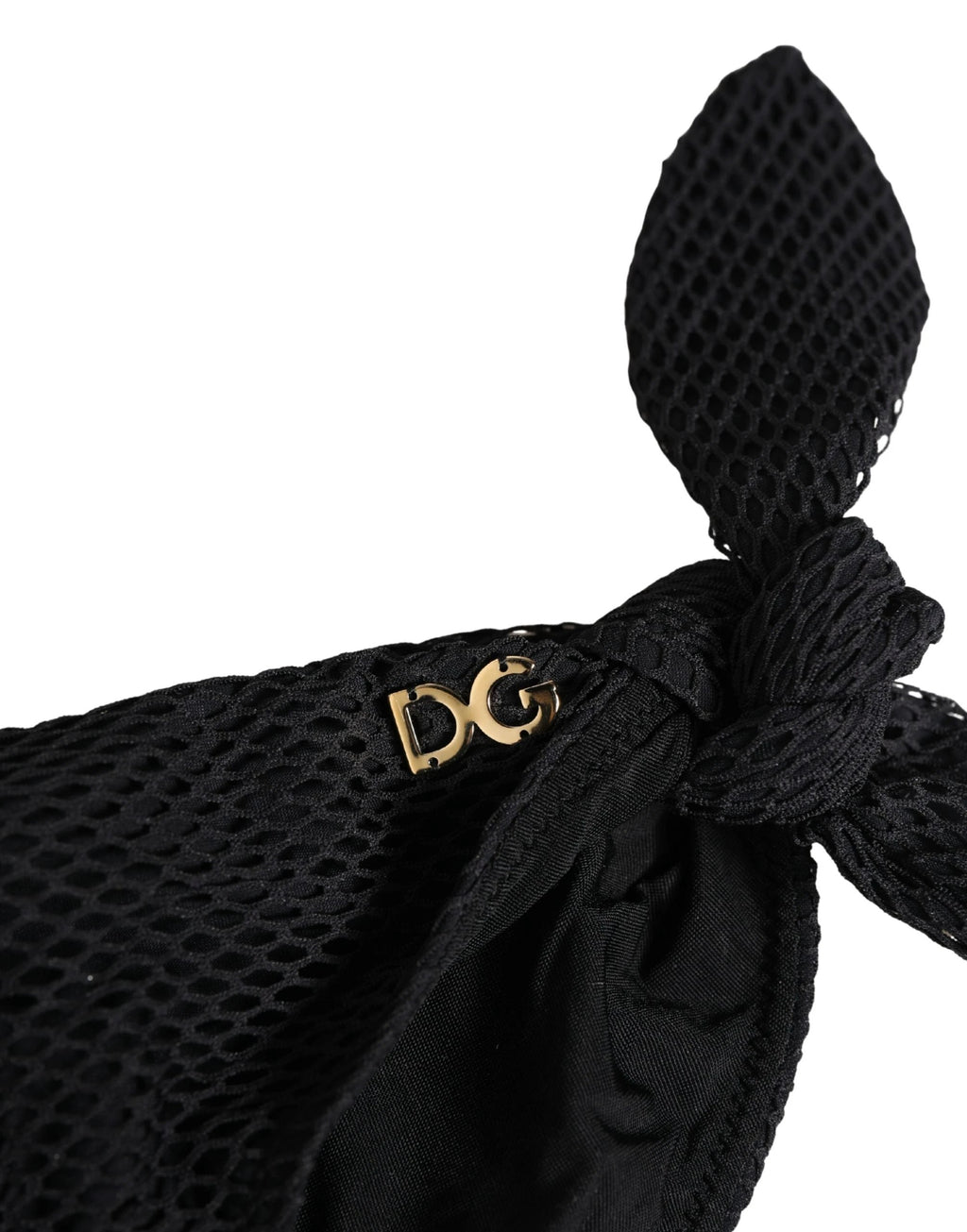 Dolce & Gabbana Swimwear Black Side-Tie Bikini Bottom DG Logo