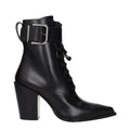 Women’s Black Leather Ankle Boots – Jimmy Choo Myos 80 Heeled Boots