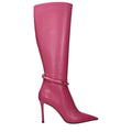 Bottes à talons hauts en cuir rose pour femmes – Bottes Jimmy Choo Dreece 95 effet vintage