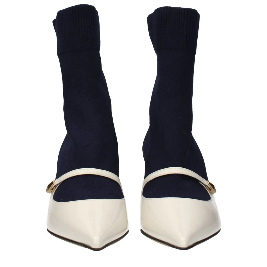 Bottines en tissu bleu pour femme – Bottines de créateur Jimmy Choo Carolyn 60