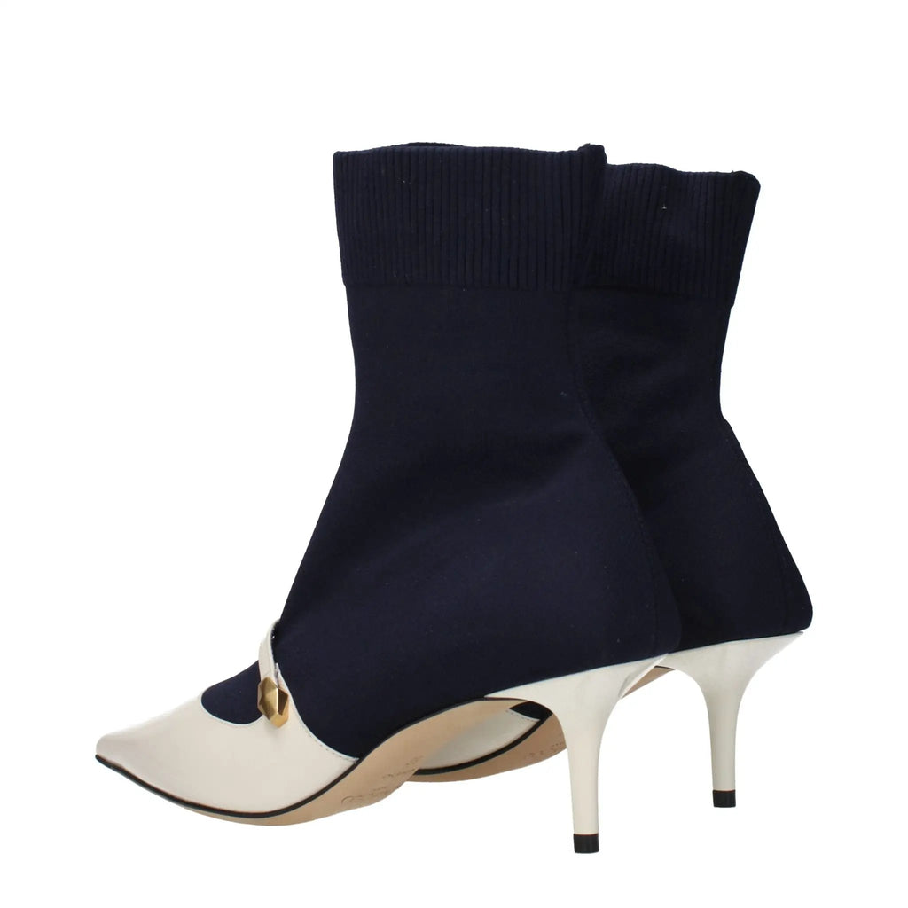 Bottines en tissu bleu pour femme – Bottines de créateur Jimmy Choo Carolyn 60