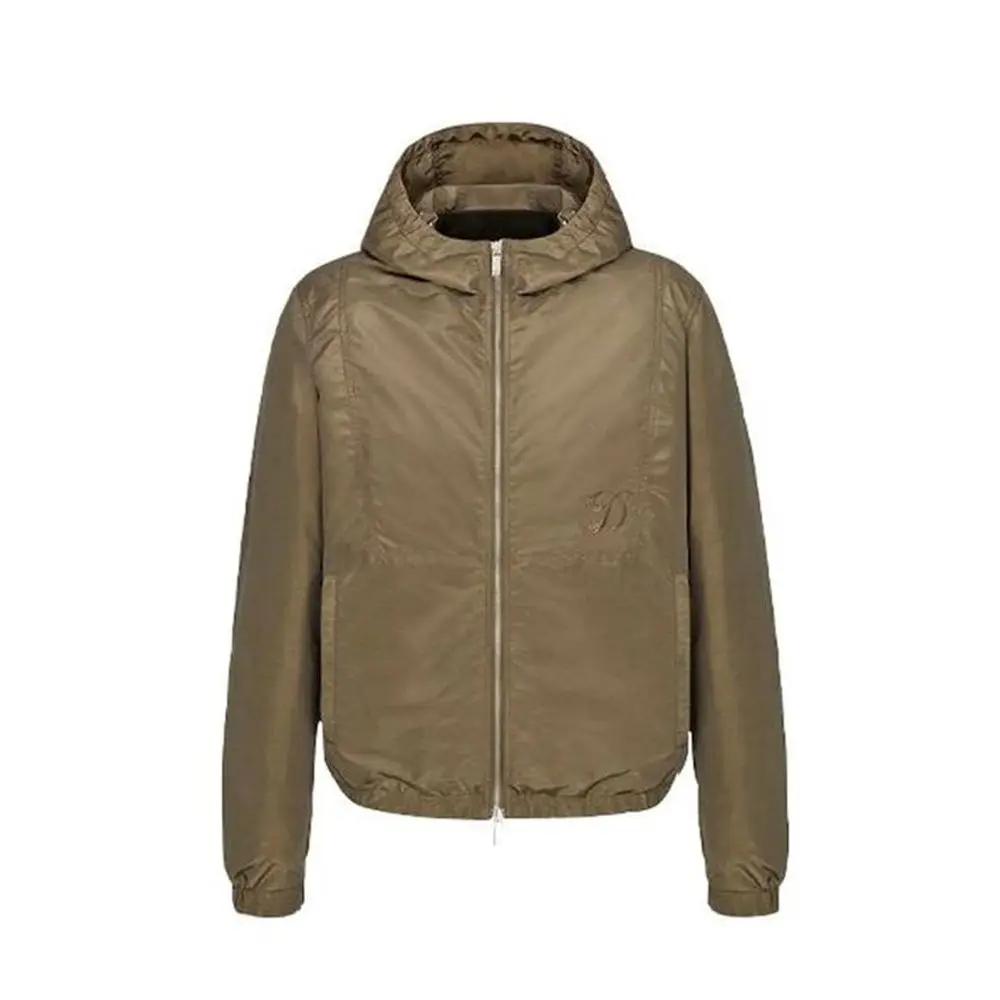 Men’s Bicolor Hooded Jacket – Dior Technical Zip-Up Designer Coat
