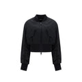 Bomber noir femme en acétate – Dolce & Gabbana veste zippée logo