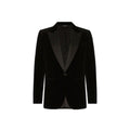 Men’s Black Cotton Tuxedo – Dolce & Gabbana Peak Lapel Tailored Suit Jacket