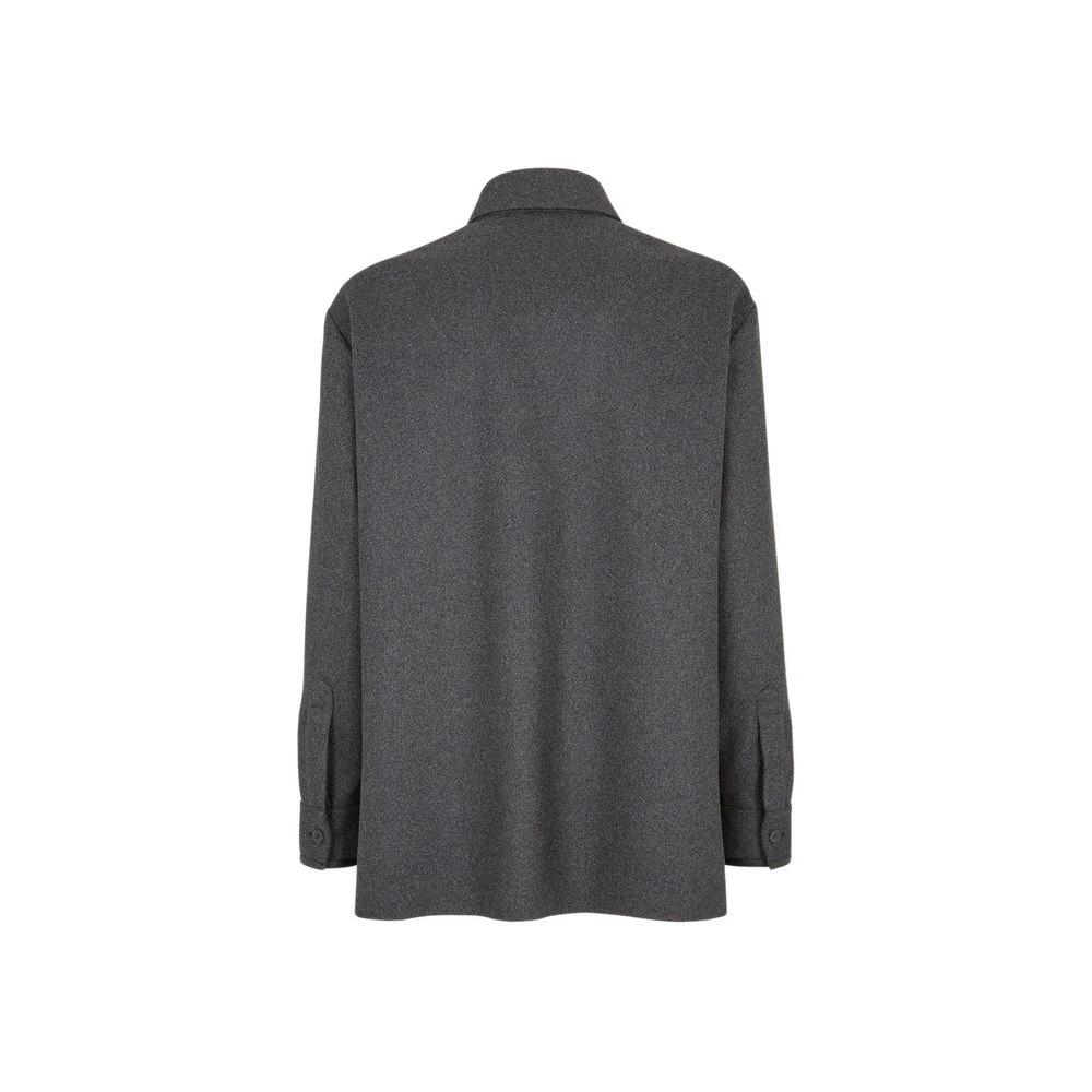 Fendi Gray Cashmere Jackets And Coat