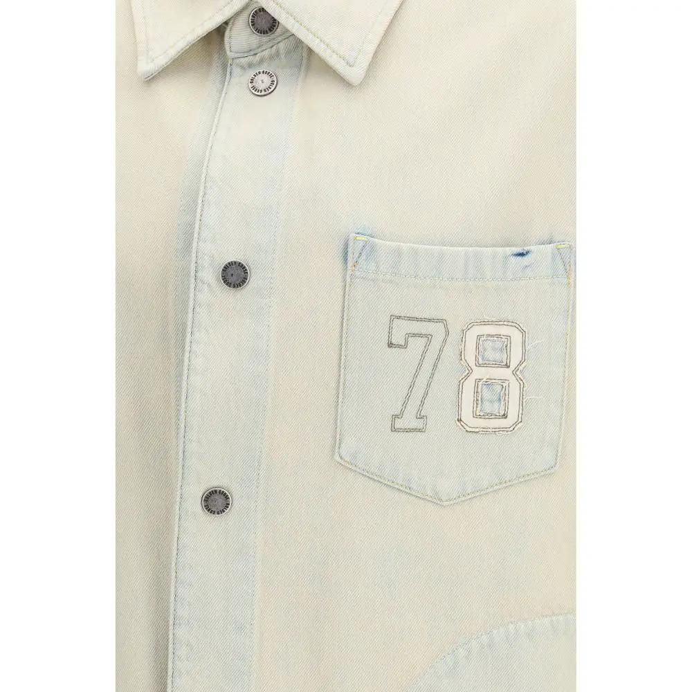 Veste en jean Golden Goose en coton beige