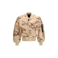 Men’s Gold Nylon Bomber Jacket – Alpha Industries MA-1 Ulcans Flight Jacket SS26
