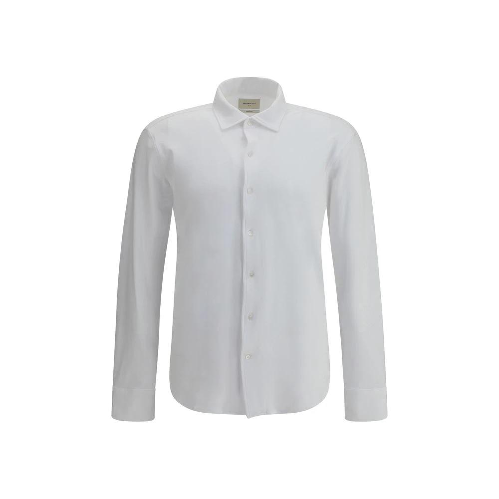 Chemise polo blanche homme – Brooksfield col cubain coton SS26