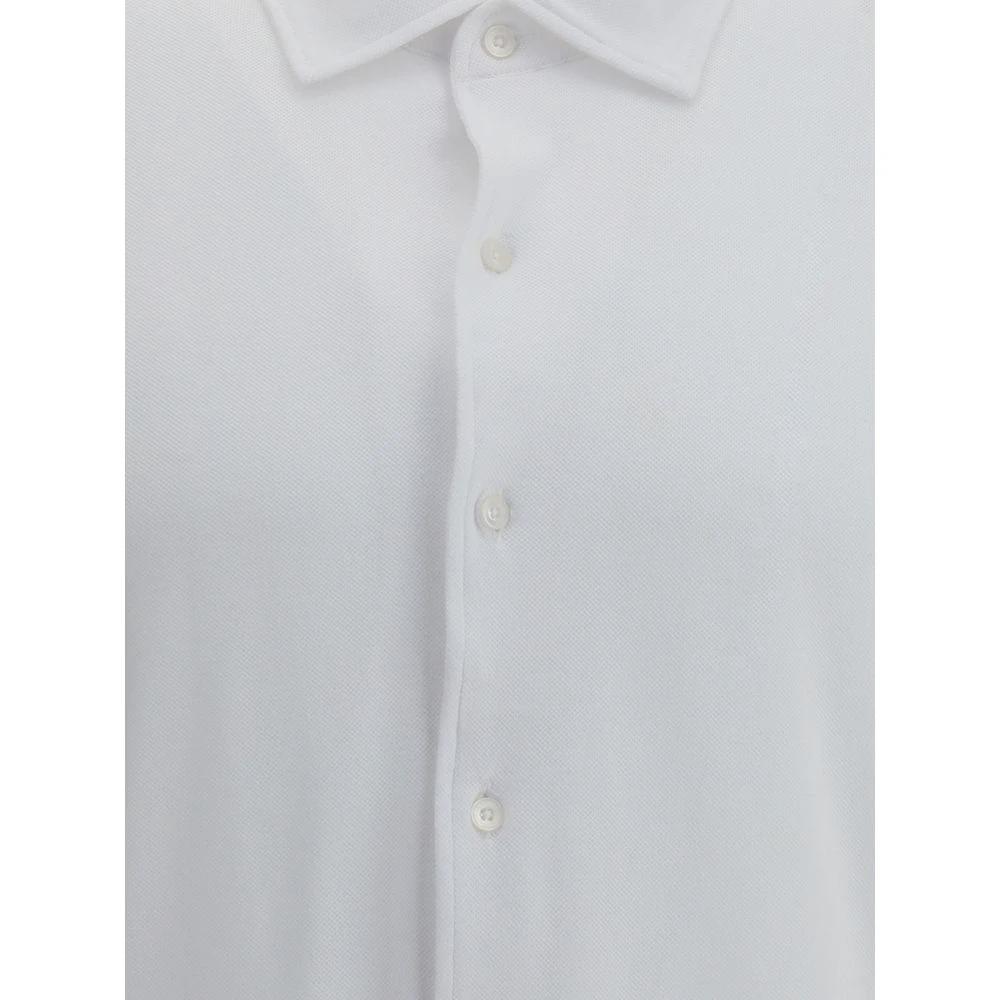 Chemise polo blanche homme – Brooksfield col cubain coton SS26