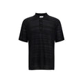 Men’s Black Jacquard Polo Shirt – Laneus Cotton Relaxed Fit Polo SS26