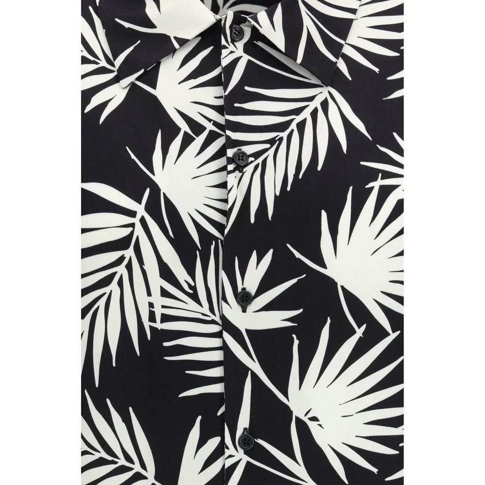 Chemise bowling imprimée noire homme – Laneus viscose oversize SS26