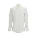 Women’s White Cotton Shirt Dress – MM6 Oversized Logo Sleeve Designer Shirt SS26