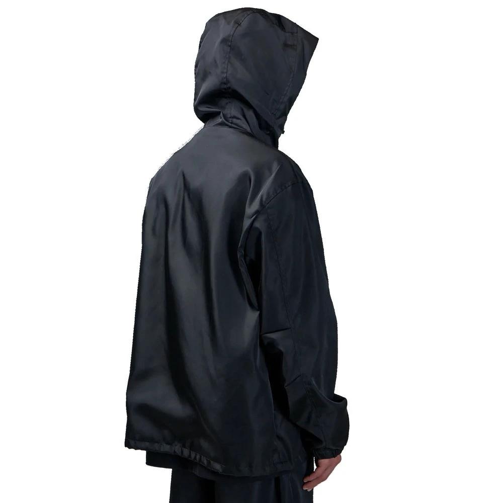Men’s Black Shell Jacket – Givenchy 4G Logo Hooded Technical Zip Jacket