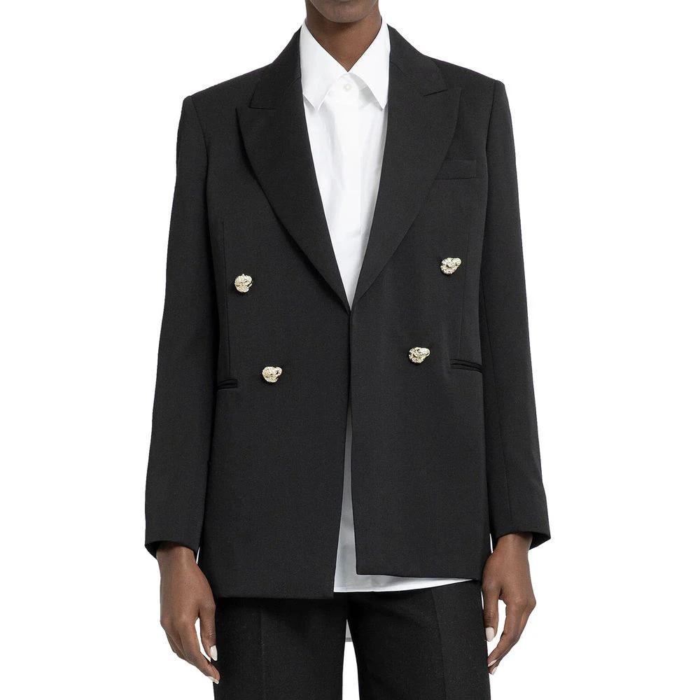 Blazer noir en laine vierge femme – Lanvin veste élégante tailleur