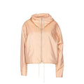 Women’s Multicolor Shell Jacket – Jil Sander Satin Hooded Zip Designer Jacket