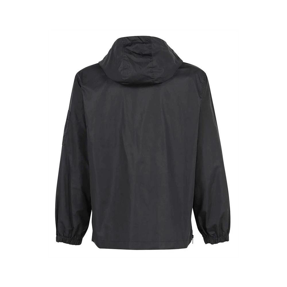 Veste shell noire homme – Lanvin veste à capuche zippée logo