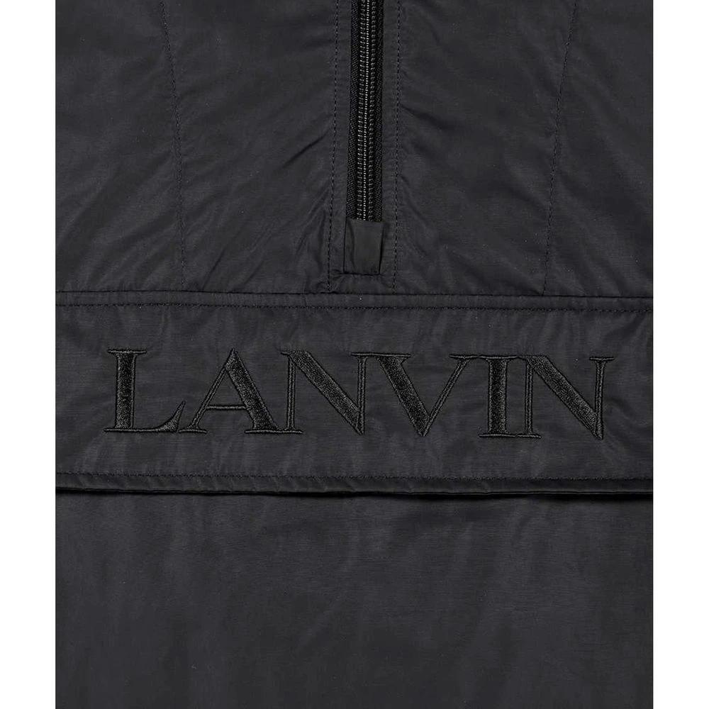 Veste shell noire homme – Lanvin veste à capuche zippée logo