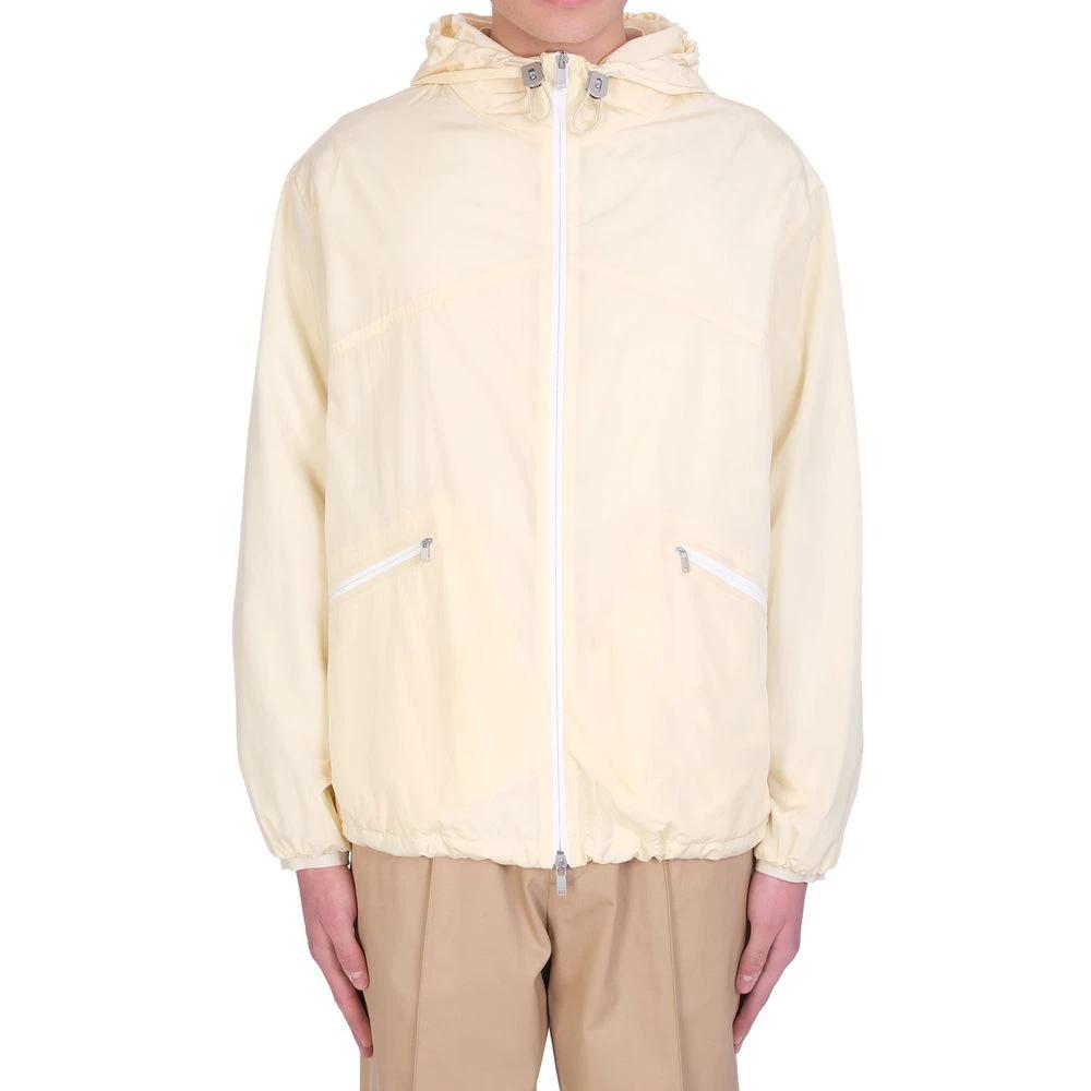 Veste shell bicolore homme – Jil Sander veste minimaliste à capuche