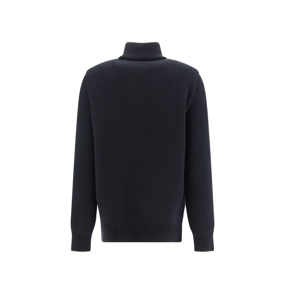 Women’s Black Shearling Coat – Loewe Lamb Fur Zip-Up Designer Jacket