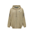 Veste shell beige femme – Prada veste à capuche coton zippée