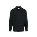 Men’s Black Virgin Wool Coat – Lemaire Classic Tailored Designer Coat