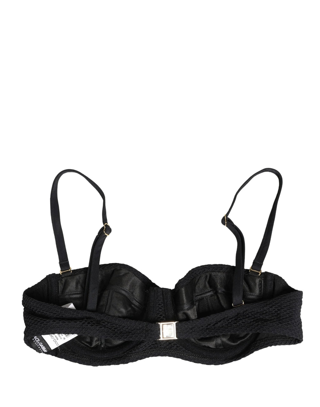 Dolce & Gabbana Black Nylon Padded Balconnet Brassiere Underwear