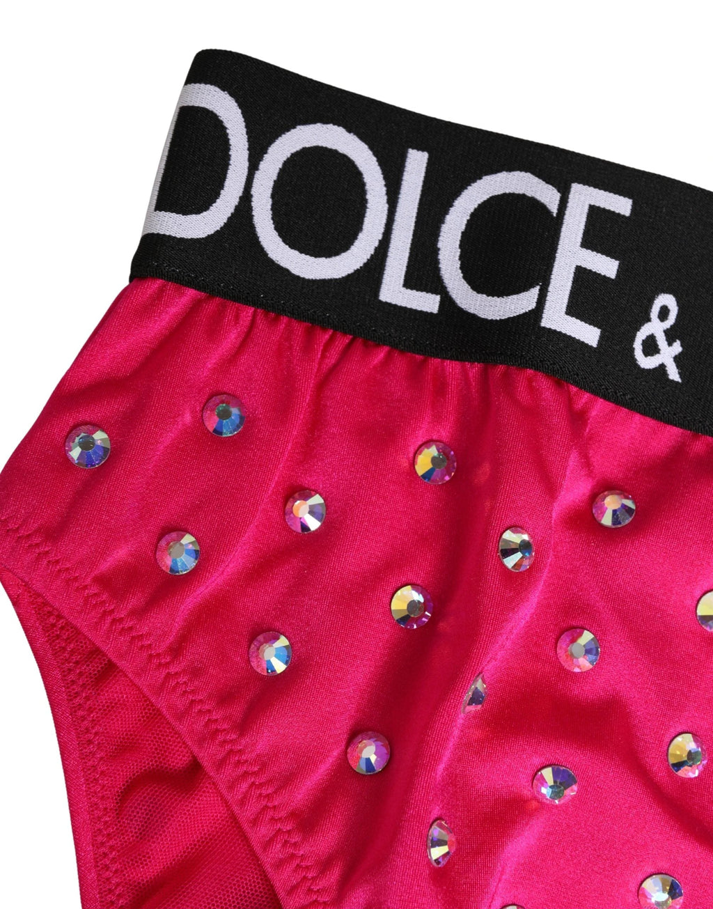 Sous-vêtement culotte taille haute Dolce & Gabbana rose cristal