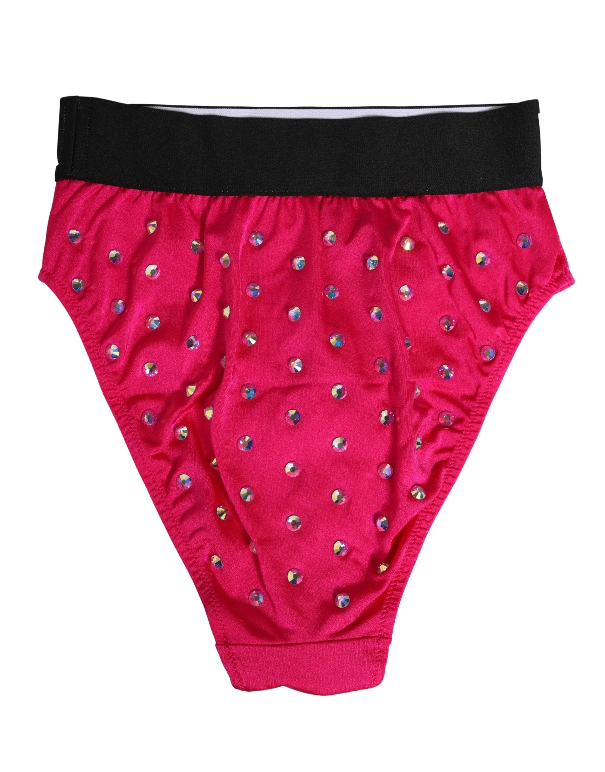 Sous-vêtement culotte taille haute Dolce & Gabbana rose cristal