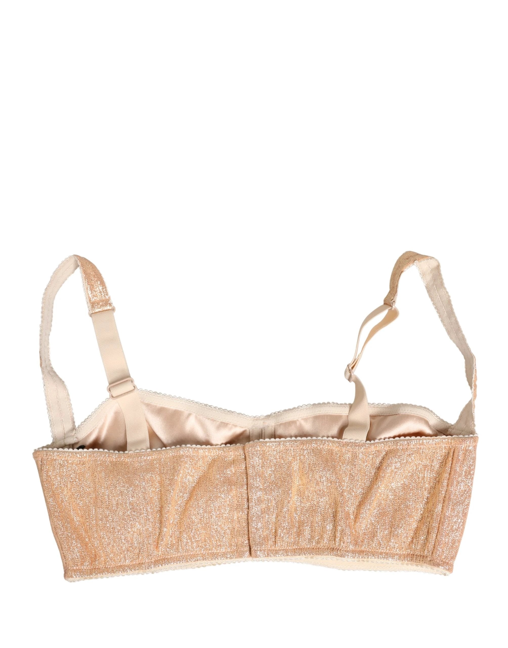 Soutien-gorge balconnet Dolce & Gabbana beige semi-rembourré à armatures