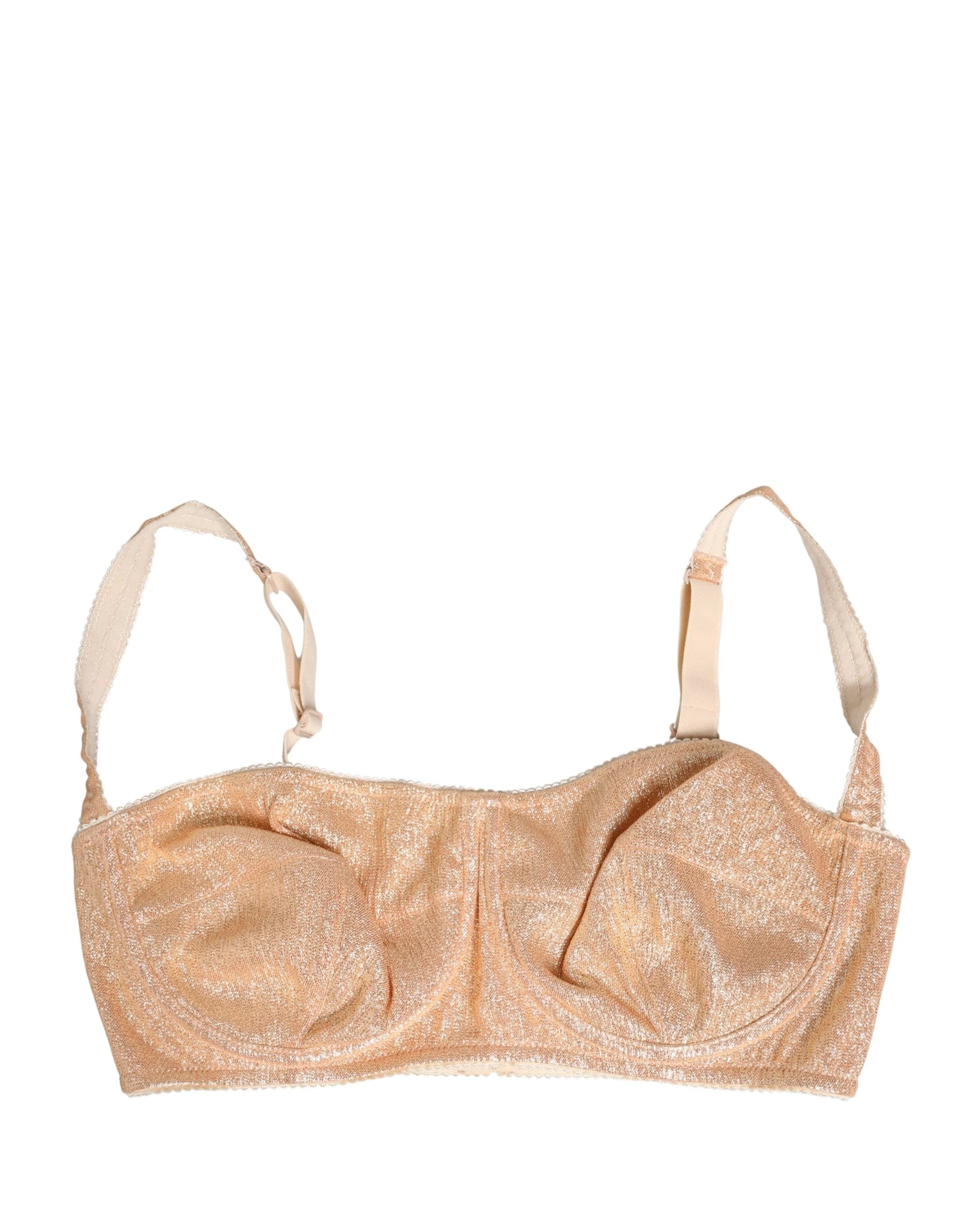 Soutien-gorge balconnet Dolce & Gabbana beige semi-rembourré à armatures
