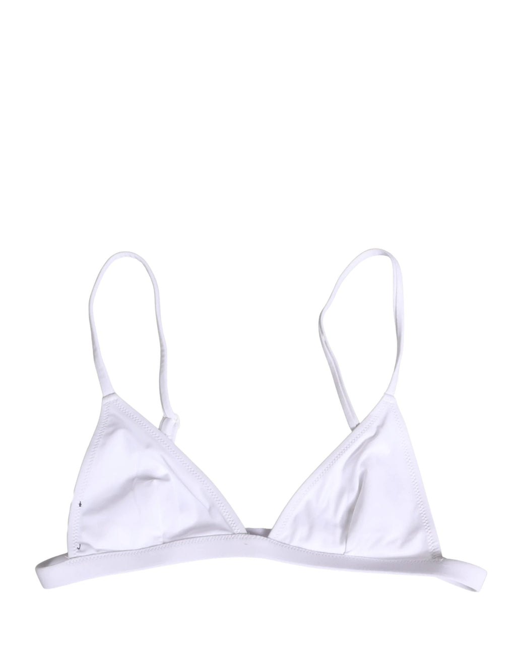 Haut de maillot de bain Dolce & Gabbana en nylon blanc avec motif triangle